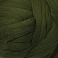Wool: Merino Top 21.5 micron for wet felting dyed Bottle Green