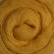 Wool: Merino Top 21.5 micron for wet felting dyed Gold