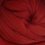 Wool: Merino Top 21.5 micron for wet felting dyed Cherry