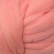 Wool: Merino Top 21.5 micron for wet felting dyed Flamingo