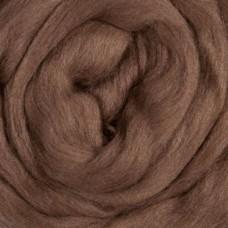 Wool: Merino Top 21.5 micron for wet felting dyed Mocha
