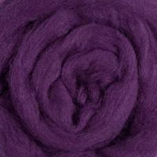 Wool: Merino Top 21.5 micron for wet felting Dyed Eggplant