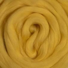 Wool: Merino Top 21.5 micron for wet felting dyed Lemon