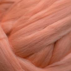 Wool: Merino Top 21.5 micron for wet felting dyed Salmon