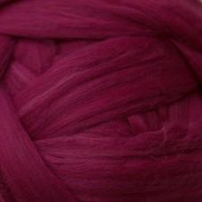 Wool: Merino Top 21.5 micron for wet felting dyed Ruby