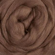 Wool: Merino Top 21.5 micron for wet felting dyed Mocha